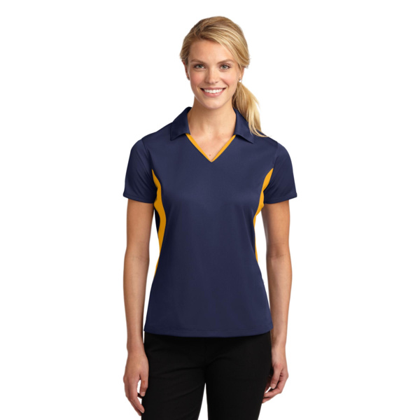 Sport Tek Ladies Side Blocked Micropique Sport Wick ® Polo LST655 Ladies Side Blocked Micropique Sport Wick ® Polo Thumbnail