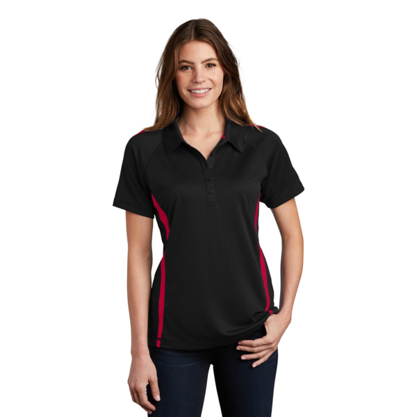 Sport Tek Ladies PosiCharge ® Micro Mesh Colorblock Polo LST685 Ladies PosiCharge ® Micro Mesh Colorblock Polo Thumbnail