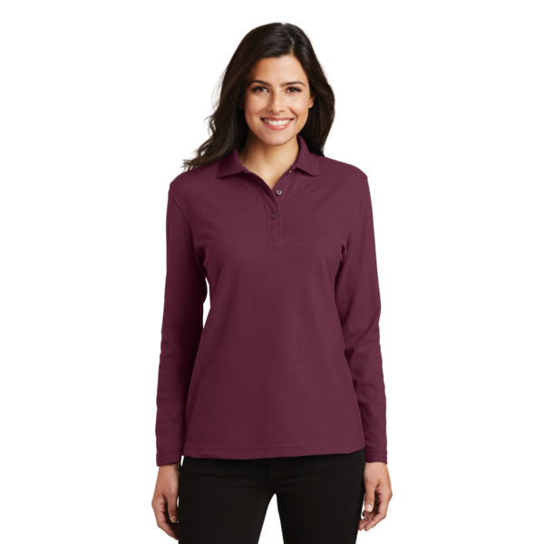 Port Authority Ladies Silk Touch Long Sleeve Polo L500LS Ladies Silk Touch Long Sleeve Polo Thumbnail