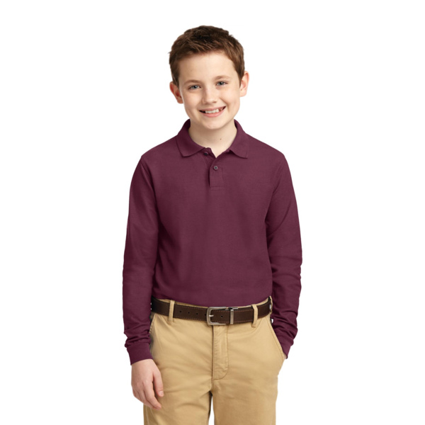 Port Authority Youth Long Sleeve Silk Touch Polo Y500LS Youth Long Sleeve Silk Touch Polo Thumbnail