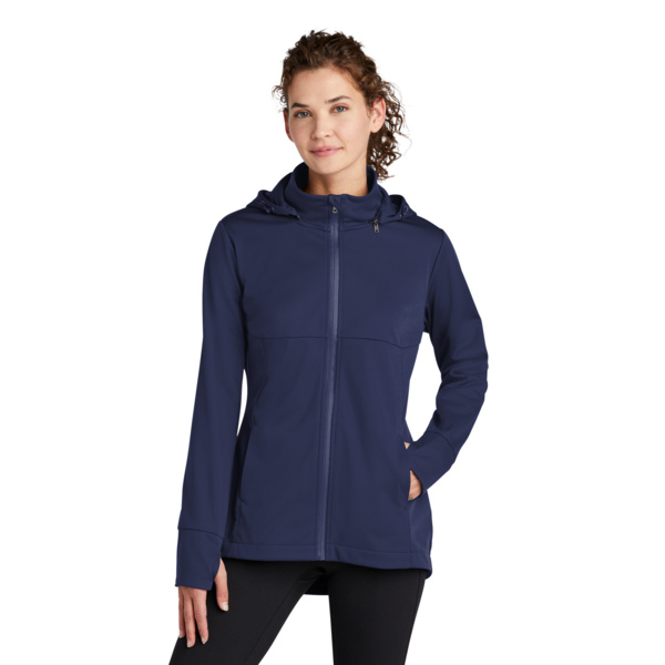 Sport Tek Ladies Hooded Soft Shell Jacket LST980 Ladies Hooded Soft Shell Jacket Thumbnail