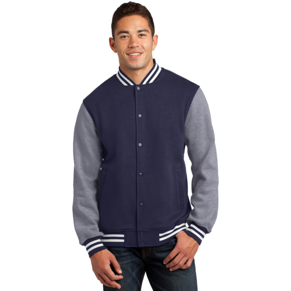 Sport Tek Fleece Letterman Jacket ST270 Fleece Letterman Jacket Thumbnail