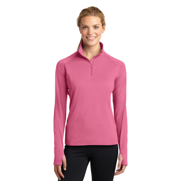 Sport Tek Ladies Sport Wick ® Stretch 1/4 Zip Pullover LST850 Ladies Sport Wick ® Stretch 1/4 Zip Pullover Thumbnail