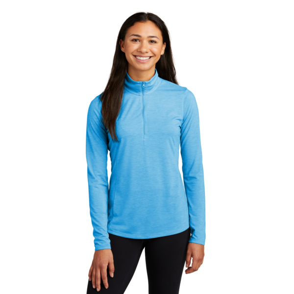 Sport Tek Ladies PosiCharge ® Tri Blend Wicking 1/4 Zip Pullover LST407 Ladies PosiCharge ® Tri Blend Wicking 1/4 Zip Pullover Thumbnail