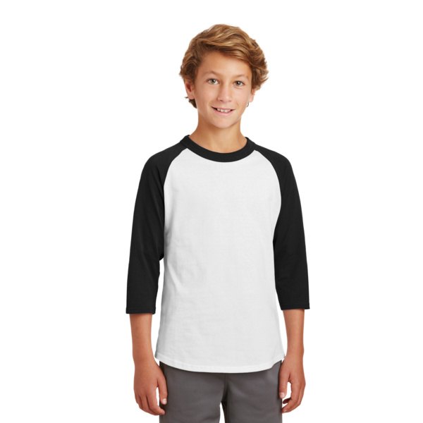 Sport Tek Youth Colorblock Raglan Jersey YT200 Youth Colorblock Raglan Jersey Thumbnail
