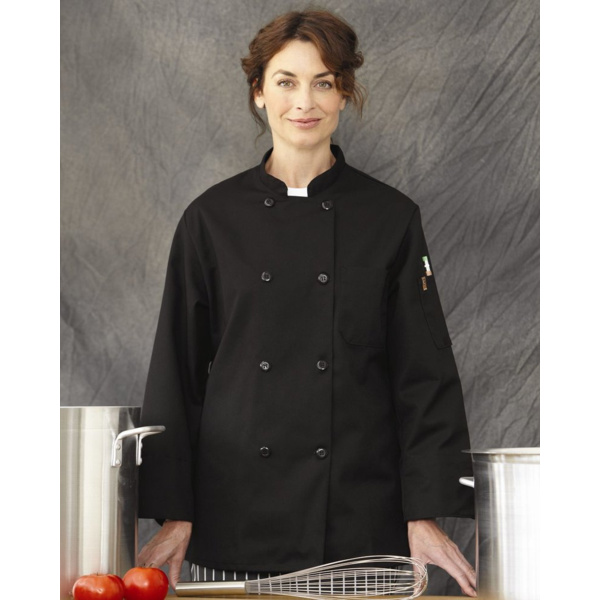 Chef Designs Black Traditional Chef Coat KT76 Black Traditional Chef Coat Thumbnail